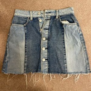 PacSun 2 tone denim mini skirt